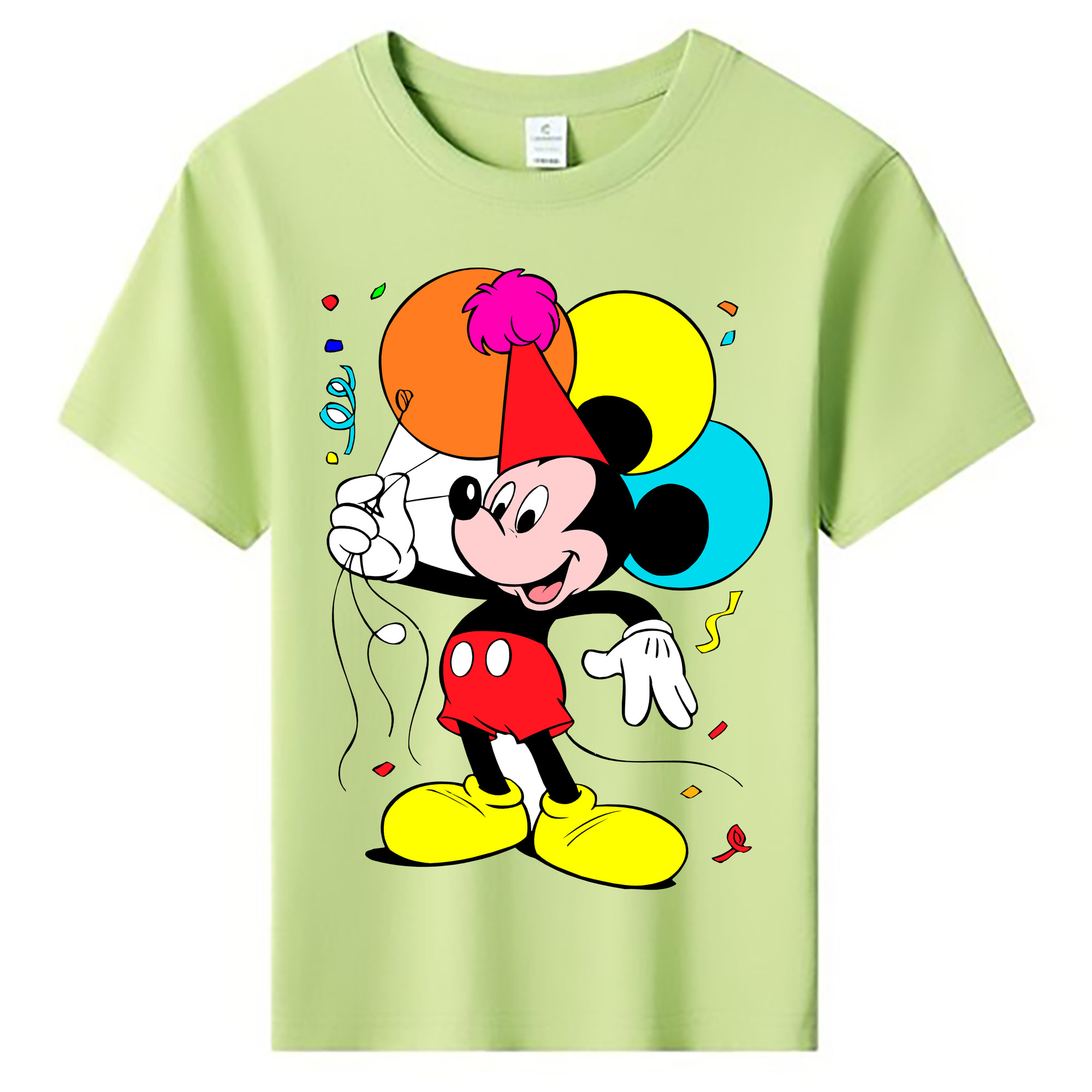 ミッキーマウス Mickey Mouse 綿100％キッズTシャツ（フロントプリント）